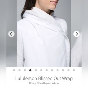 Lululemon Blissed Out Wrap White / Heathered White size 8